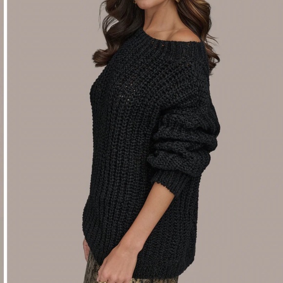 DonnaKaran - OPEN STITCH DOLMAN SWEATER - Picture 5 of 8